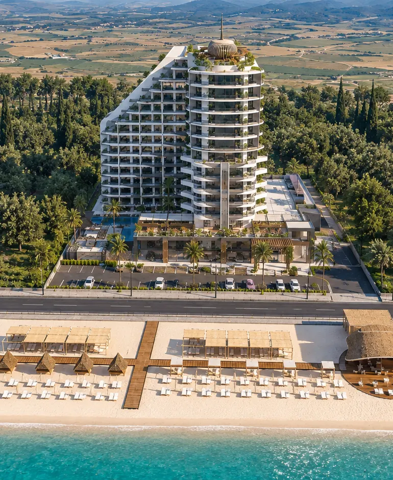 Park Rest Residences على ساحل لفكة: المبنى والشاطئ والبحر